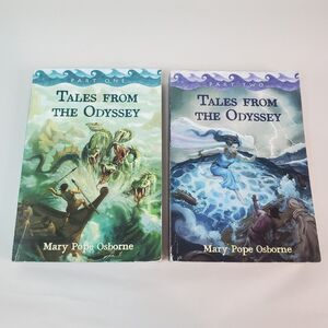 TALES FROM THE ODYSSEY Mary Pope Osborne set of 2 paperback books Pt 1 & 2 READ